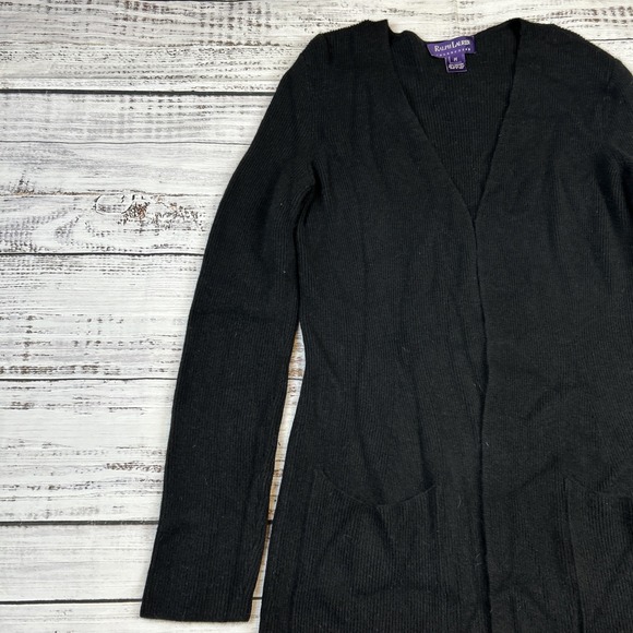 Ralph Lauren Collection Purple Label Cashmere Knit Open Cardigan Women's M Italy - Picture 4 of 14